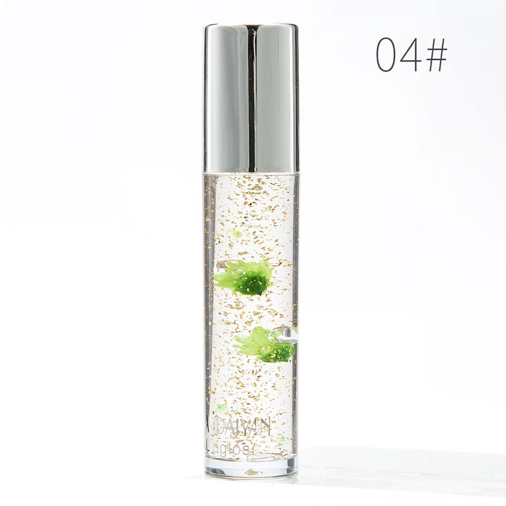 5 цветов с цветочным узором блеск для губ Золотой Фольга функцией изменения цвета