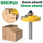 Хвостовик 1 шт., 8 мм, хвостовик 12 мм, ступенчатый фрезерный станок с рамкой для картин, формовочный фрезерный станок C3, инструмент для резки древесины, деревообработки