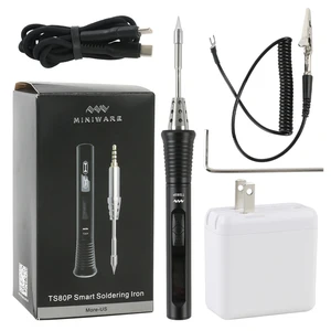 2020 новый тип TS80P Умный Цифровой Регулируемый Электрический паяльник портативный мини спящий режим сварочный инструмент для пайки печатных плат переделка