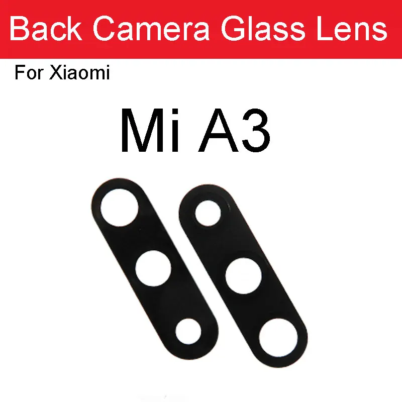 Стеклянный объектив задней камеры с клейкой лентой для Xiaomi Mi 5X 6X A1 A2 Lite A3 Redmi 6 Pro