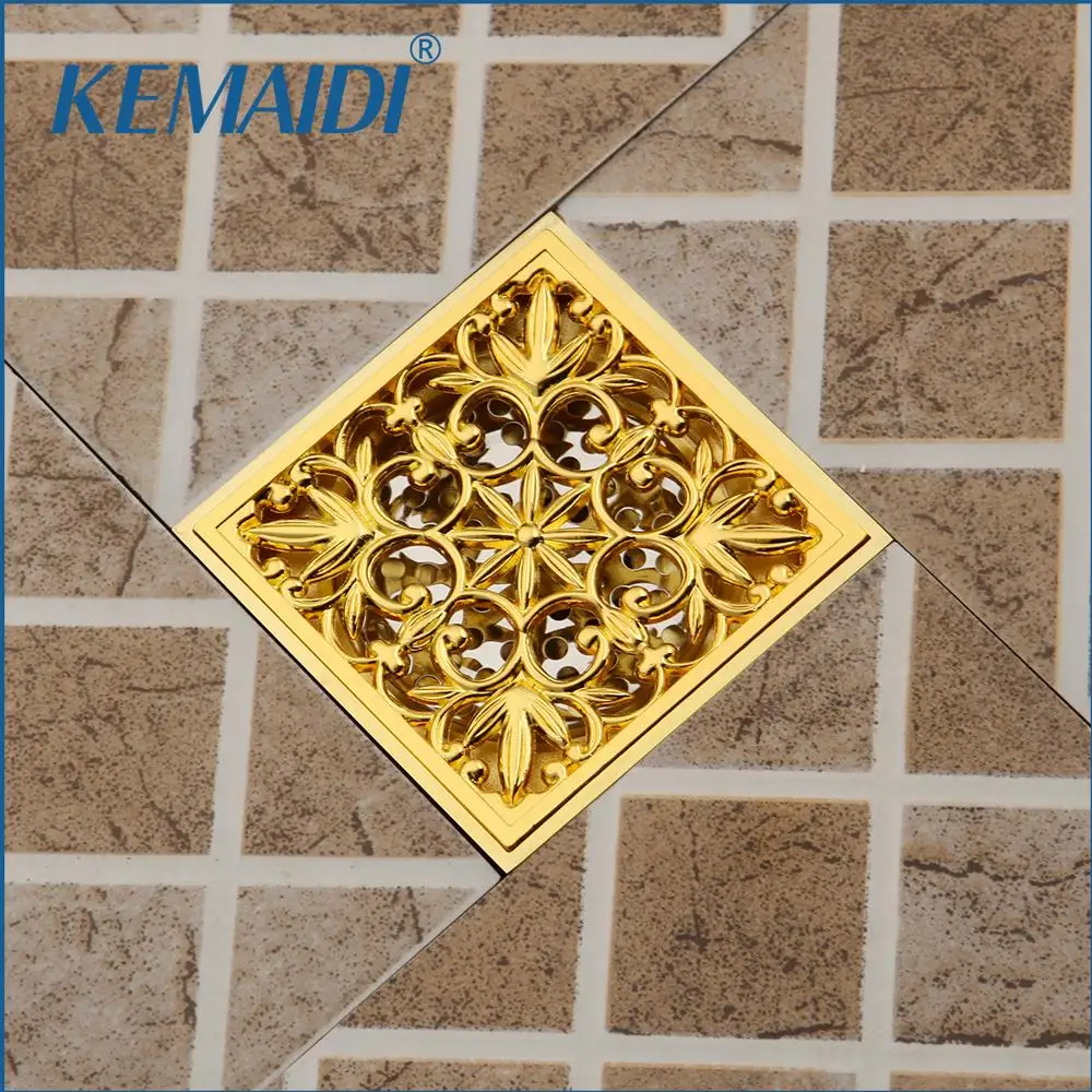 Старинная латунная сливная дренажная труба KEMAIDI для душа квадратная кухонная