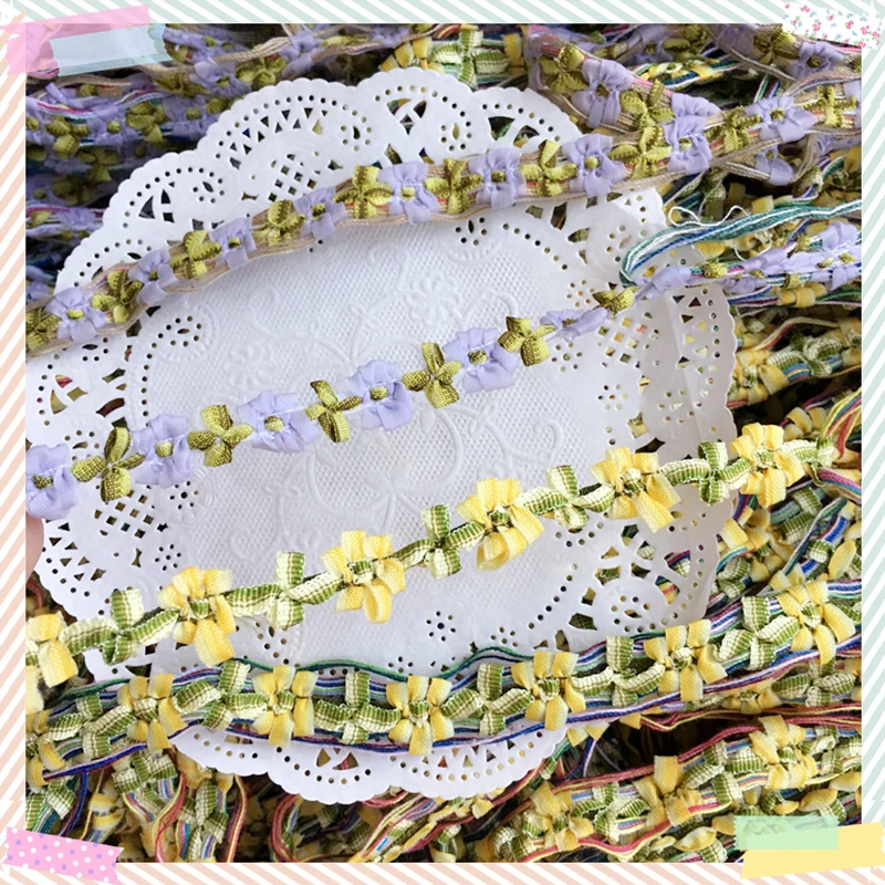 Purple color three-dimensional flowers lace ribbon DIY baby clothing | Дом и сад
