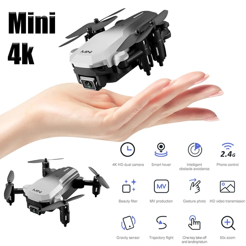 Новинка мини-Дрон с оптическим потоком обход препятствий двойная камера HD 4K Fpv