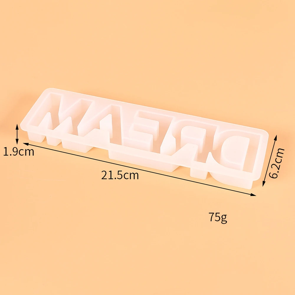 

DIY DREAM Sign Crystal Epoxy Mold Handmade Pendant Crafts Letters Shape High Mirror Mould Jewelry Accessories