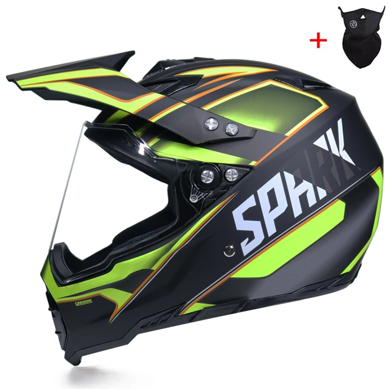 MSUEFKD внедорожный мото rcycle шлем с солнцезащитным козырьком moto-Cross moto cross шлем с двойным щитком racing moto - Цвет: 1a