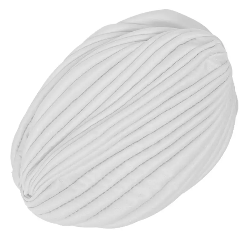 Женская эластичная шляпа-тюрбан шляпа для йоги белая шапка | Спорт и развлечения