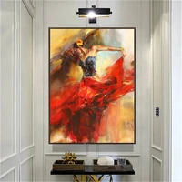 hand painted canvas oil painting set modern abstract dancing girl home decoration wall art for living room large size no frame
