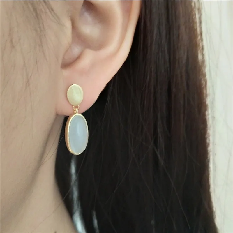 Серьги капельки RUIYI из настоящего серебра 925 пробы светильник легким кианитом