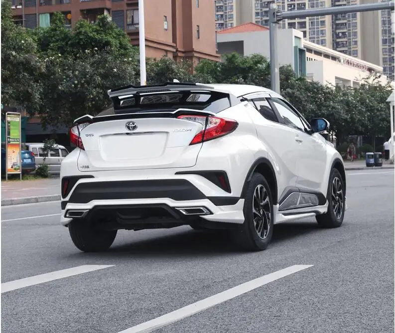 Для TOYOTA CHR спойлер на крышу 2018 2019 C HR высокое качество абс материал заднее крыло