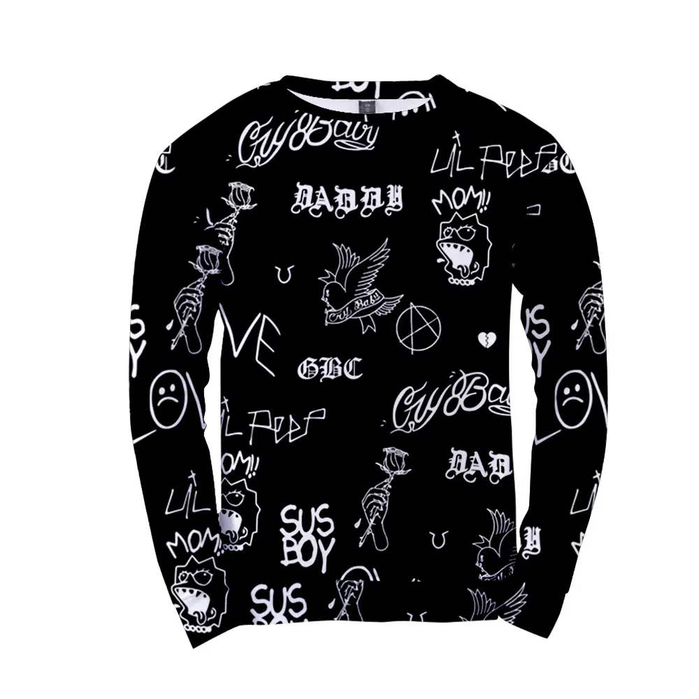

Lil Peep T Shirt Love Hell Boy 3D Print Men Women Long Sleeve T-shirt Hip Hop Letter Printing Streetwear Children Casual Tops