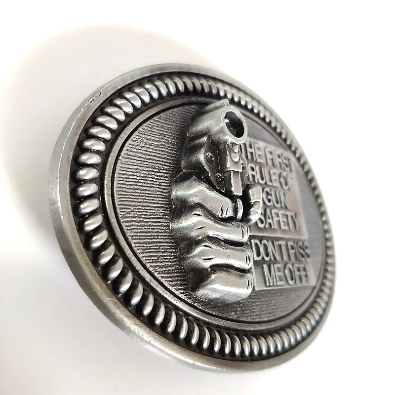 Стильный 3D пистолет Модель металлический ремень пряжка для мужчин и женщин