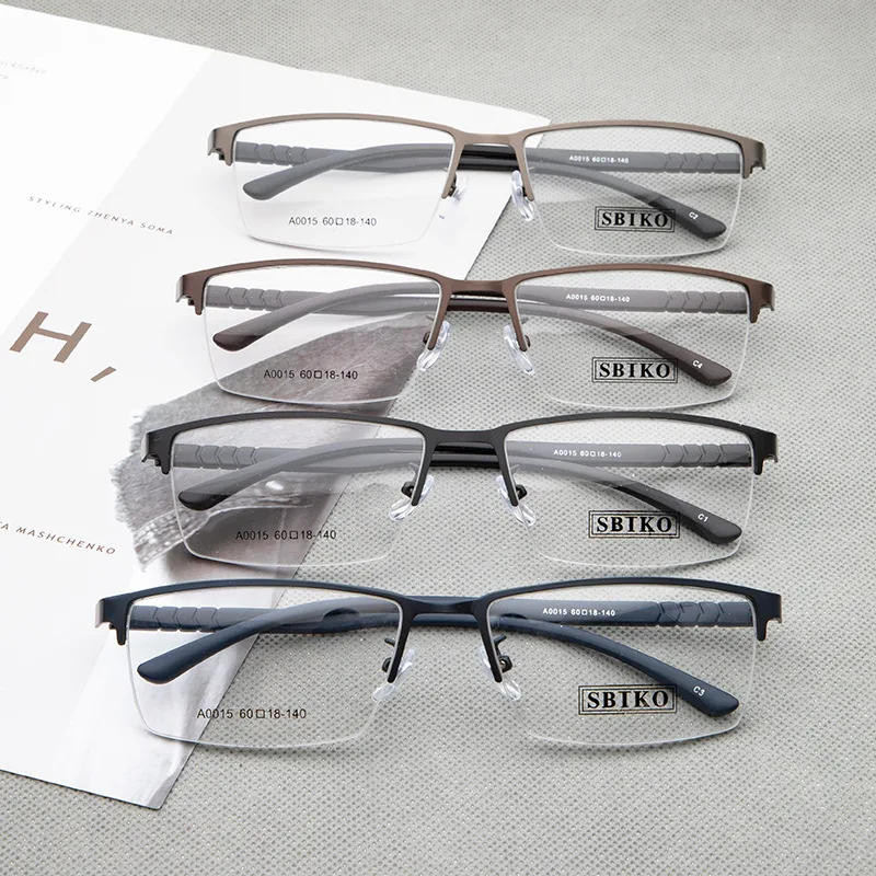 Zerosun большие очки оправа для мужчин полуоправы 60-18-35 Большие широкие близорукости