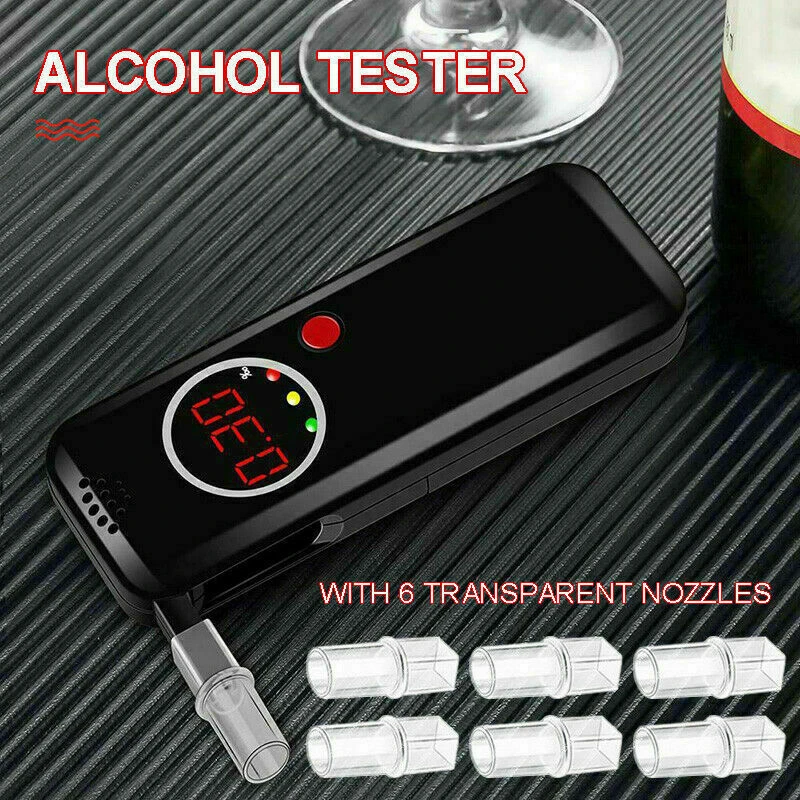 Professional portable breathalyzer digital breath alcohol LCD display alcohol measuring devices with LCD Screen BAC Detector