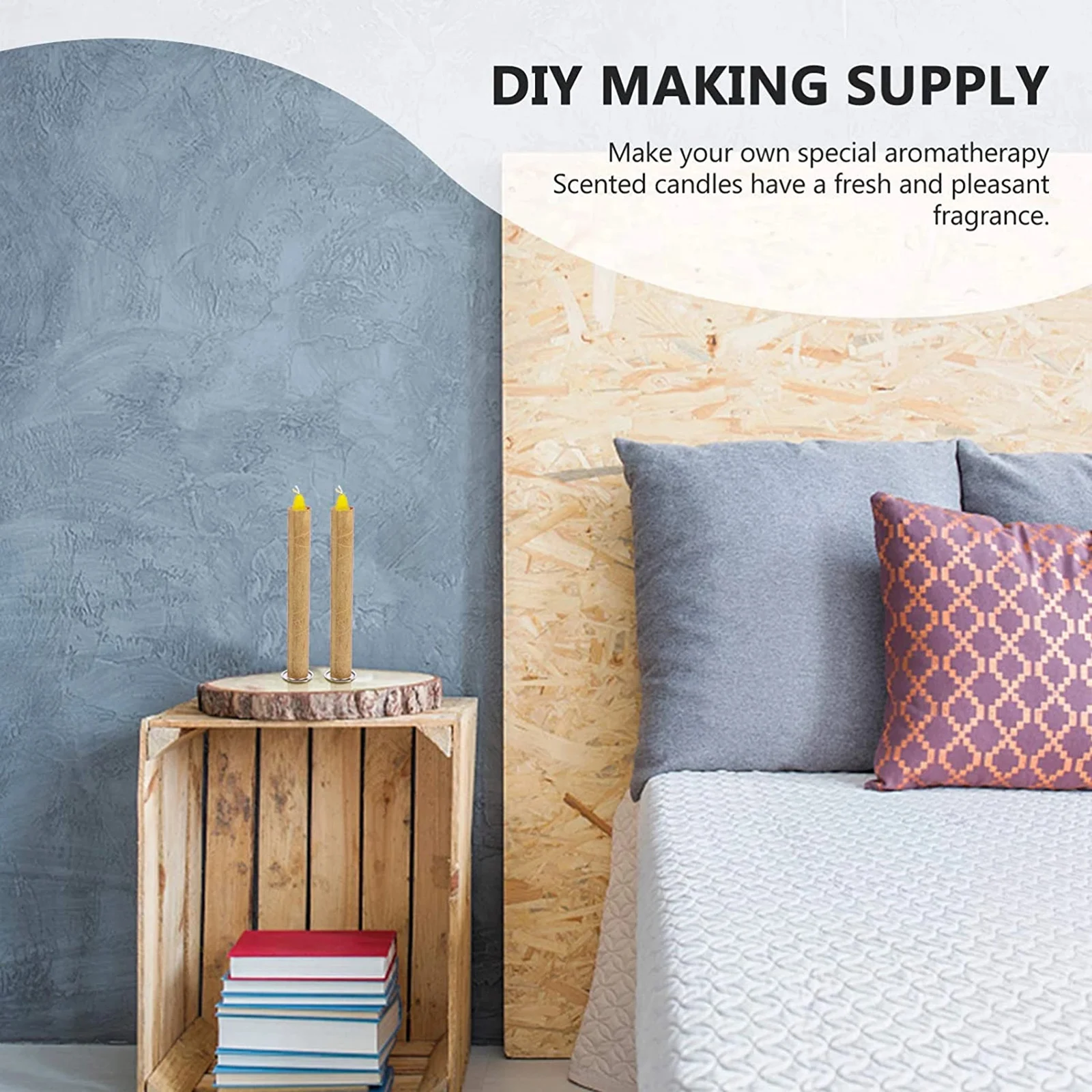 

10pcs/set Smokeless Wood Candle Wicks for DIY Making Craft Accessories