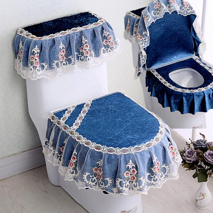 

3pcs Toilet Seat Cover Bathroom Decor Toilet Overcoat Washable High Quality Toilet Seat Cover