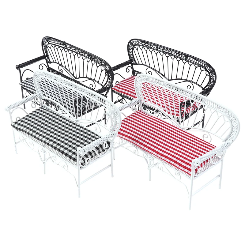 

1:12 Кукольный домик Миниатюрный диван гостиная сад Двухместный стул диван