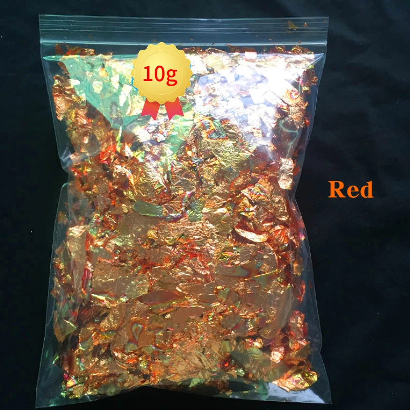 Красный пестрый хлопковый лист из золотой фольги цветной с имитацией золотого