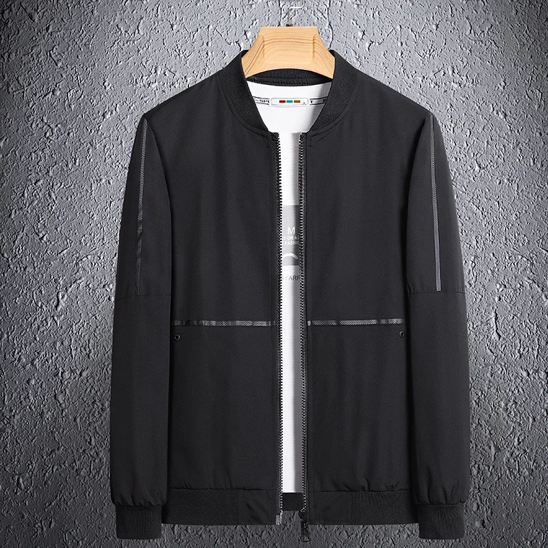 

2021 New Fall Mens Jackets And Coats100% Polyester Fiber Loose Bust Rib-knit Cuff Show Figure