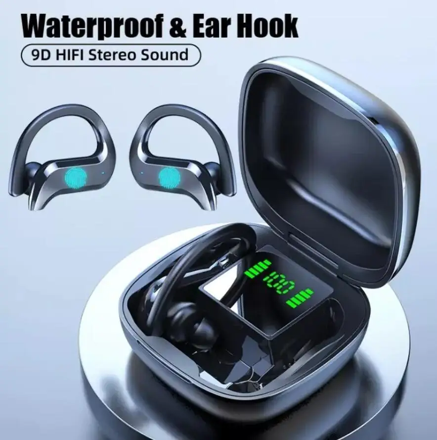 

Беспроводные наушники MD03 с ушным крючком, TWS, Bluetooth 5,0, 9D, водонепроницаемые наушники-вкладыши, гарнитура для режима «свободные руки», спортив...