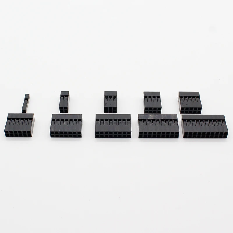 Двухрядный комплект Dupont 1P/2*2/2*3/2*4/ 2*5/2*6/2*7/2*8/ 2*9/ 2*10pin корпус пластиковый клемма