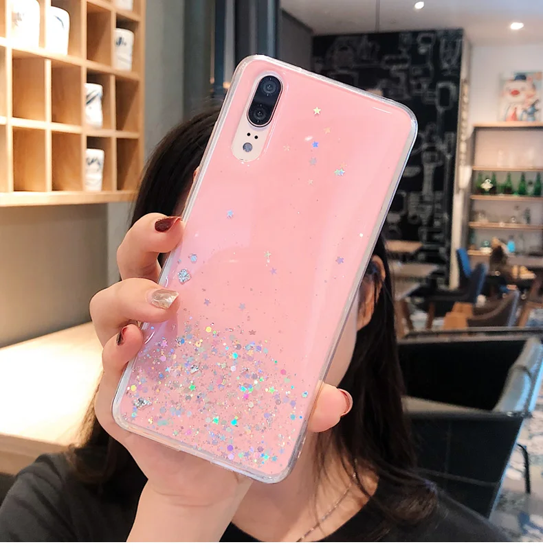 Блестящая Звезда силиконовая корпус для Huawei P10 Plus P20 Pro P30 Lite Nova 3i 3 mate 20 Honor View 10 30 P Smart Cover Capa