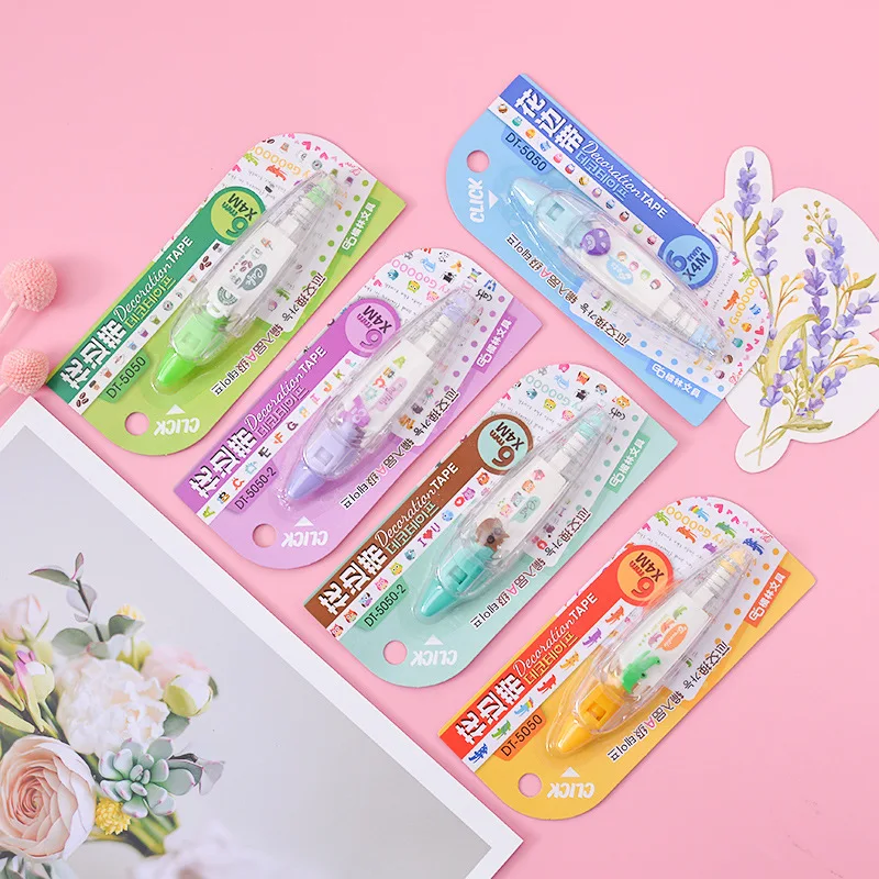 Декоративная Корректирующая лента Kawaii с животными кот пресс сделай сам дневник в