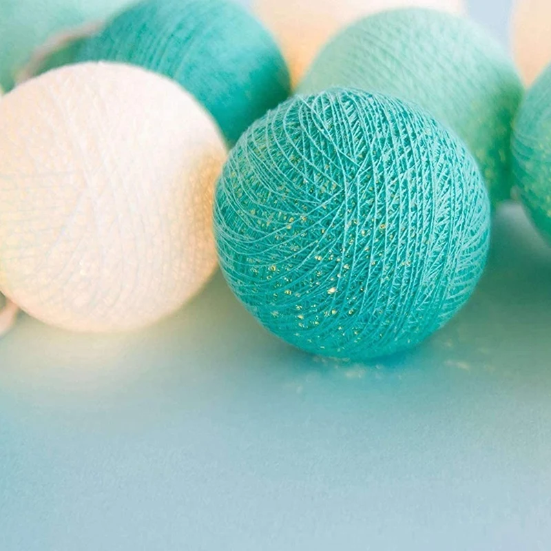 

USB Powered Fairy Lights 20 Pcs Cotton Ball LED String Lights with 8 Modes Remote Control Indoor Xmas Fairy Lights