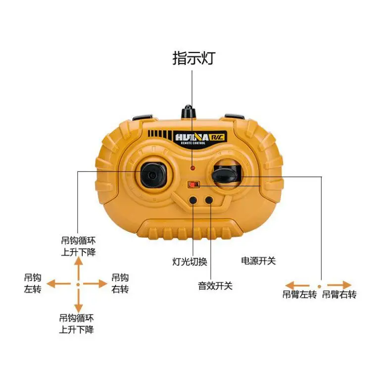 Huina 585 RC сплав башенный кран Модель Детский Электрический пульт дистанционного