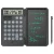 Калькулятор на солнечной батарее с планшетом для письма, 6,5 дюйма, бесшумный портативный складной настольный калькулятор, коврик для рисования для офиса, встреч и учебы - изображение