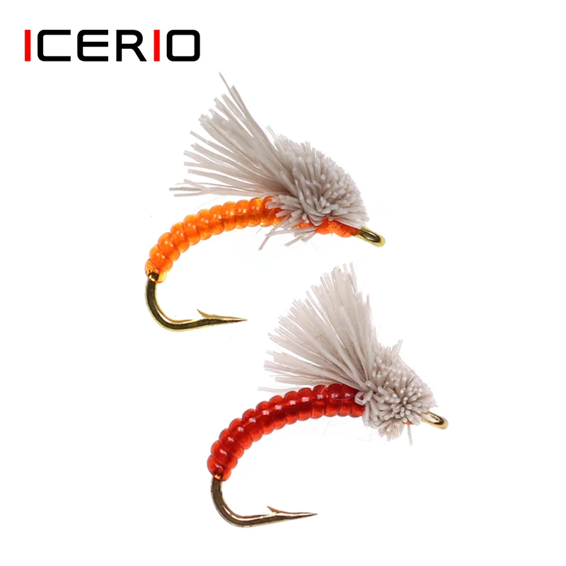 ICERIO 8PCS Serendipity Buzzer Midge pupa Nymphs Flies Trout Fishing Fly Lures#16