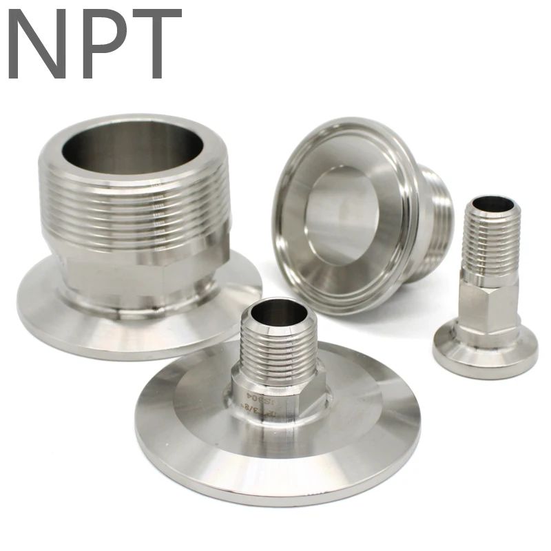 Тройной зажим резьба NPT наружный переходник фитинги для труб SS304 TC 25 4 мм 34 50 5 64 x 1/4