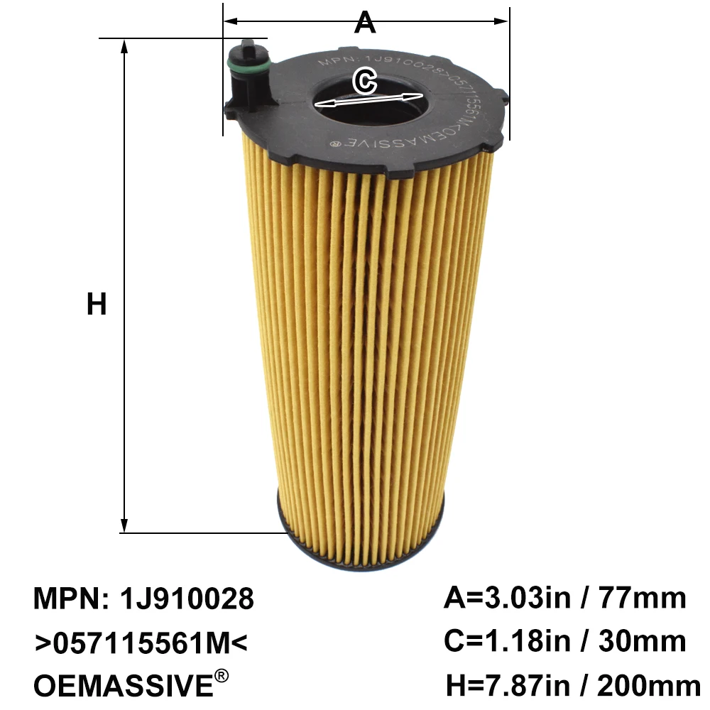 Комплект (3) 057115561M масляный фильтр для Audi A4 A5 8T3 2007 2008 2009 2010 2011 2012 2.7L / A6 Avant Allroad 2006