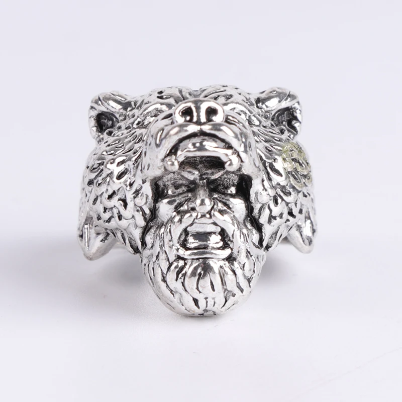 

Trendy Male Ring Fashion Unique Viking Bear Head Rings Vintage Punk Men's Ring