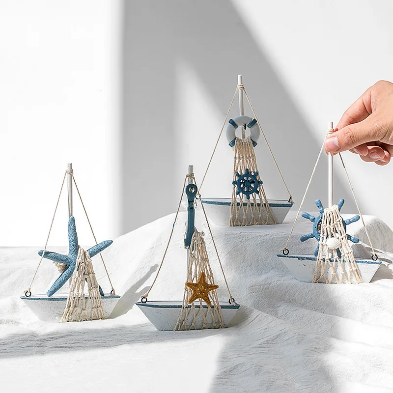 Мини парусная лодка декоративные аксессуары для комнаты украшение дома в