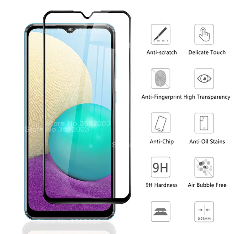Защитная пленка на весь экран для Samsung Galaxy A02 6 5 '&#x272021 sm-a022f/ds стеклянная A 02