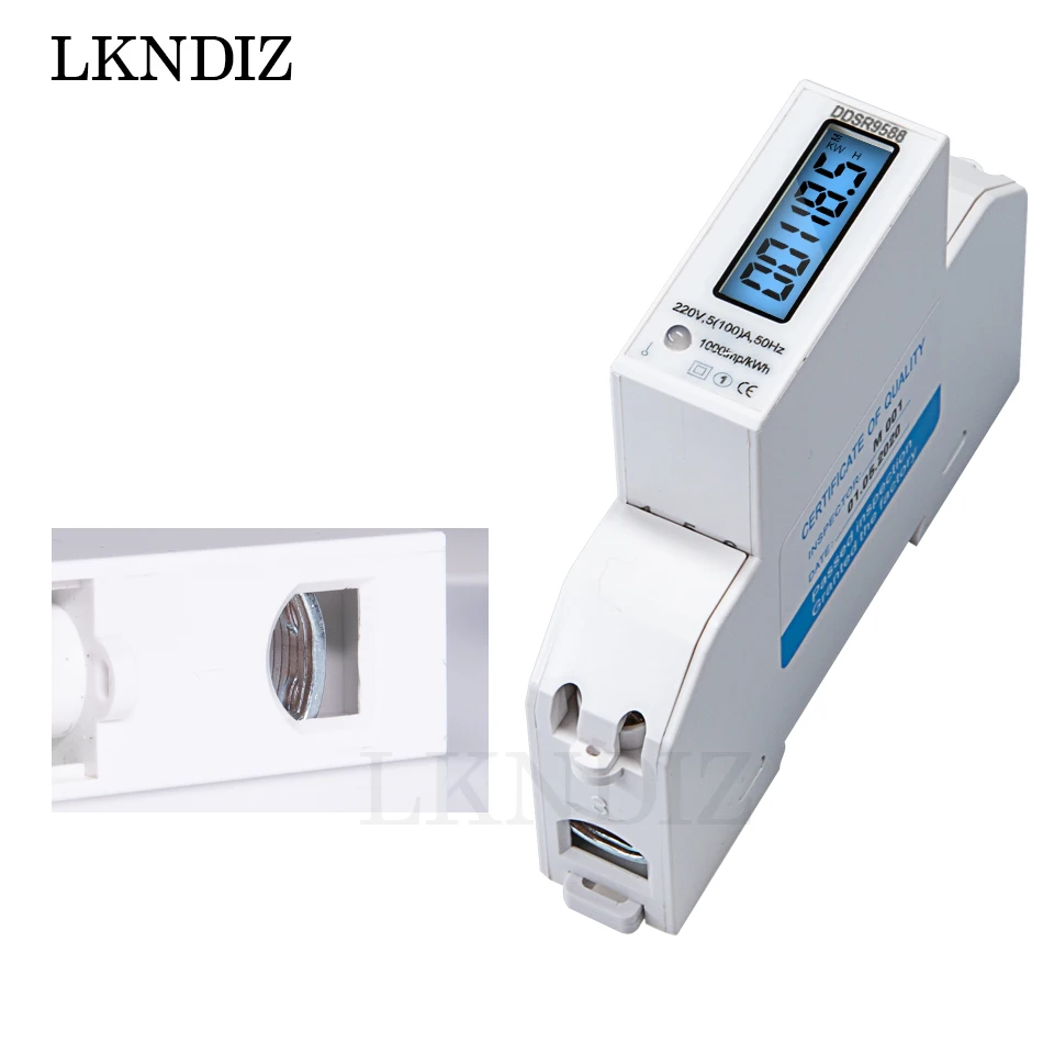 RS485 220 В/230 В 5(100A) 50/60 Гц Din рейка однофазный Modbus RTU Потребляемая мощность кВт/ч