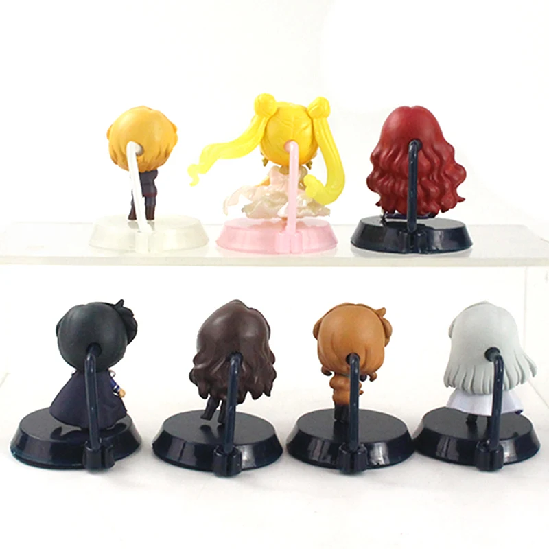 

5pcs 7pcs/lot Sailor Moon Figure Toys Pretty Guardian Christmas Special 25th Anniversary Dark Kingdom Ver. PVC Model Dolls