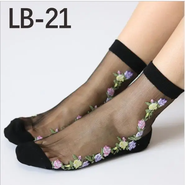 Носки женские кружевные ультратонкие прозрачные короткие 10 комплектов|Носки| |