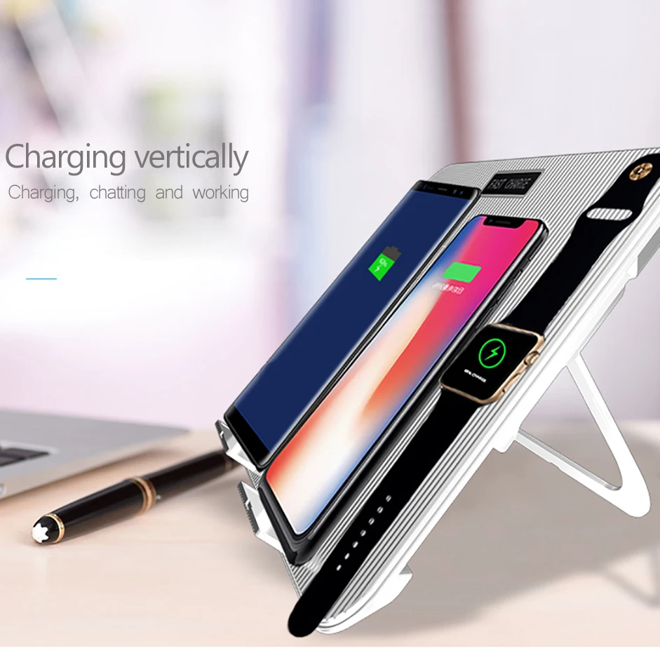 

FERISING 3IN1 Qi Wireless Charger Dock Station charging Phone carregadores sem fio cargador inalambrico Wireless chargers holder