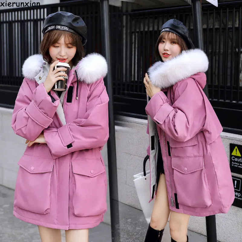 2020 пальто с капюшоном для беременных Женская куртка средней длины зимний