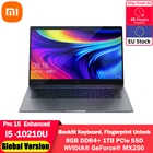 Ноутбук Xiaomi Mi ноутбук Pro, экран 15,6 дюйма, Intel Core i5 -10210U, 8 Гб ОЗУ, ТБ SSD, ультратонкий, MX250, Windows 10