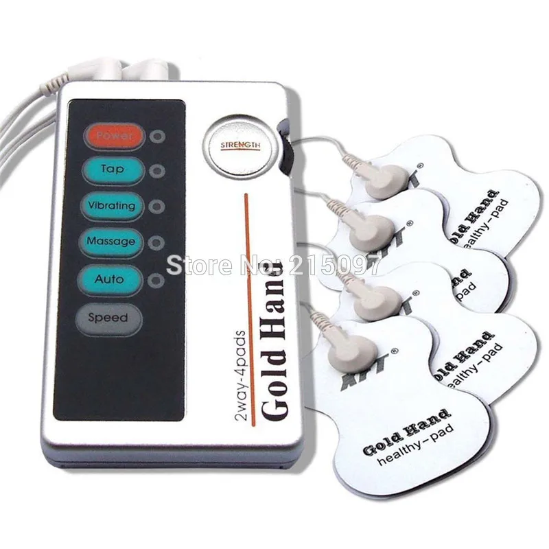 

2 Output Electric Body Therapy Massage Machine Relax Sore Muscle Pain Relief Tens Therapeutic Pulse Stimulator Electrode Pads