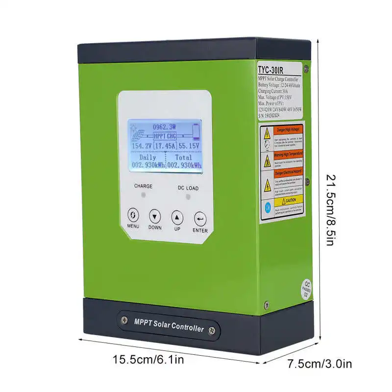 TYC-30IR ЖК-дисплей MPPT Контроллер заряда с датчиком температуры 12V24V48V автоматический