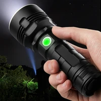 p70l2 quad core bright flashlight usb rechargeable dual lithium battery searchlight led dimmable outdoor waterproof night light