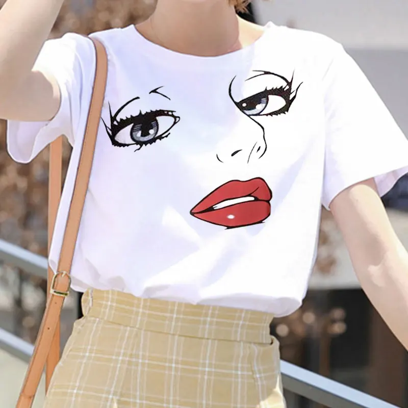 Женская летняя футболка в стиле Харадзюку с короткими рукавами | одежда