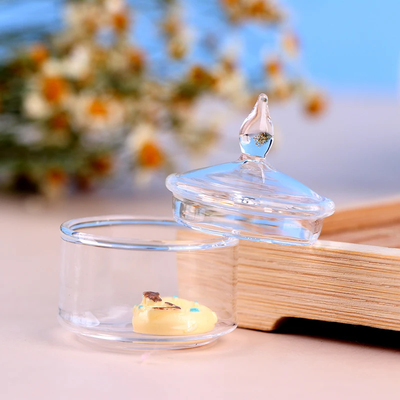 Миниатюрная многослойная баночка для конфет кукольного домика в масштабе 1:12 1 шт.