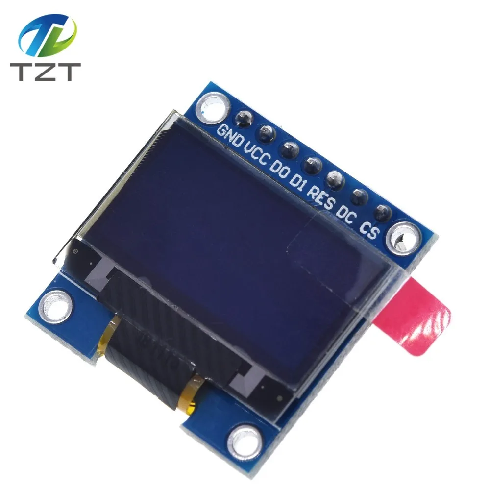 TZT 0.96 inch IIC Serial White OLED Display Module 128X64 I2C SSD1306 12864 LCD Screen Board GND VCC SCL SDA 0.96" for Arduino