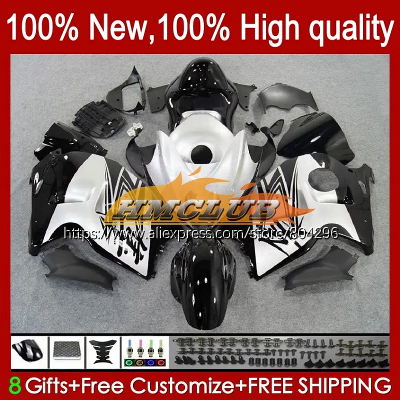 

Корпус для SUZUKI Hayabusa GSXR-1300 GSXR1300 96 97 98 99 01 серебристо-черный 43No.12 GSXR 1300 2002 2003 2004 2005 2006 2007 обтекатель