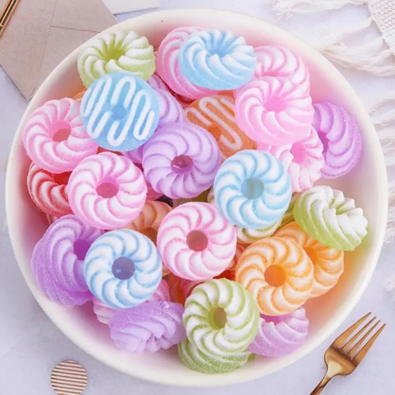 

Mixed Cute Donuts Flat back Resin Cabochon Simulation Food DIY Scrapbooking For Phone Decoration Crafts Hair Accessories