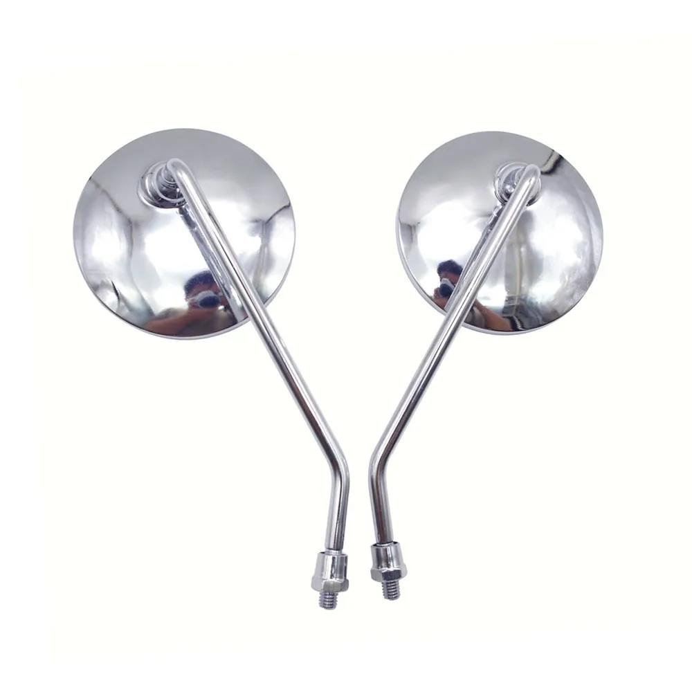 Универсальное зеркало заднего вида для мотоцикла 8 10 мм хромированное круглое